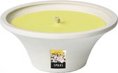 citronella Kaarsen - terracotta schaal wit - Buiten Kaars citronella - Citronella terracotta witte schaal – Ginger Love - Anti Muggen - 1 Stuk