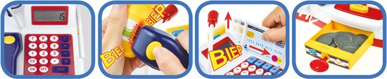 Happy People Speelgoed kassa - Met licht & geluid en boodschappen - Kunststof