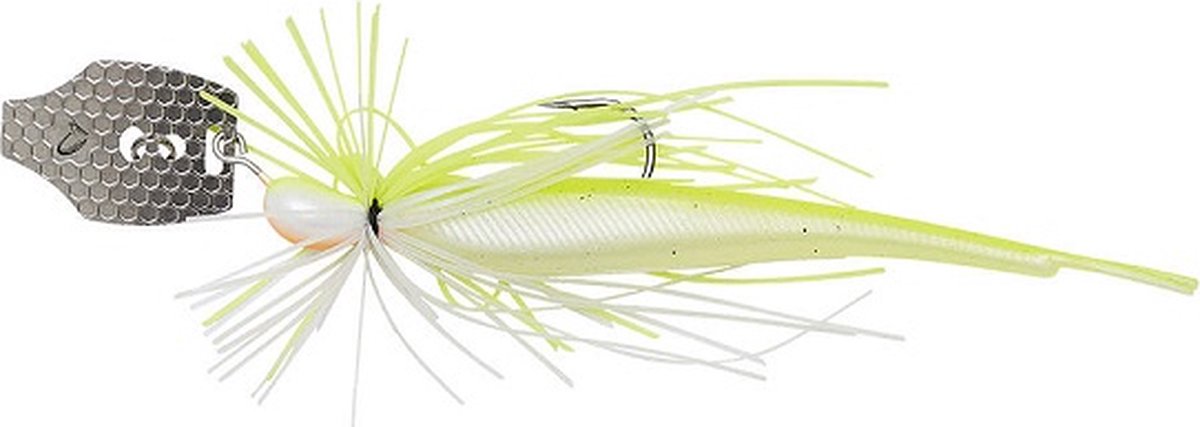 Savage Gear Crazy Swim Jig - Sinking - Yellow White - 12.5cm - 14.5g - Chatterbait - Geel