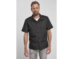 Urban Classics Overhemd -3XL- US Hemd Ripstop 1/2 Zwart