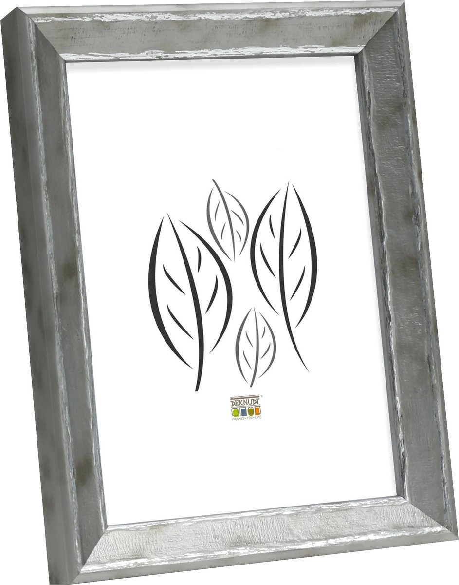 Deknudt Frames fotolijst S46DD1 - zilver met biesje - foto 20x25 cm
