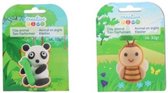 Klei set dieren Panda en Bij - Multicolor - Klei - 32 Gram - Set van 2 - Kleien - Creatief - DIY - Knutselen - Speelgoed - Cadeau