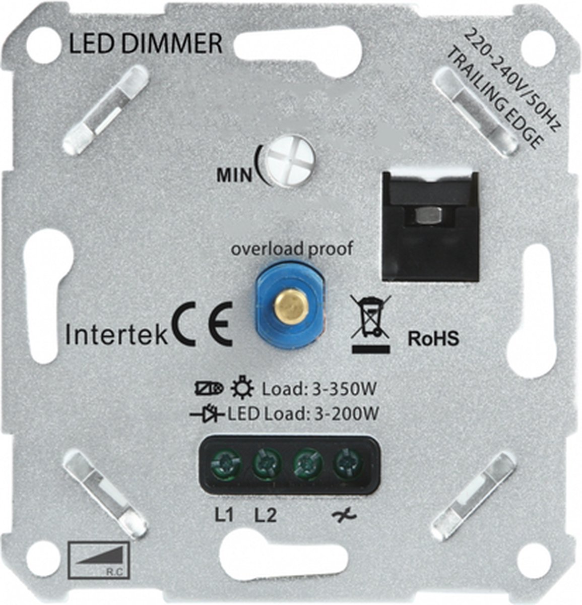 Universele LED dimmer 3-200W | Fase afsnijding