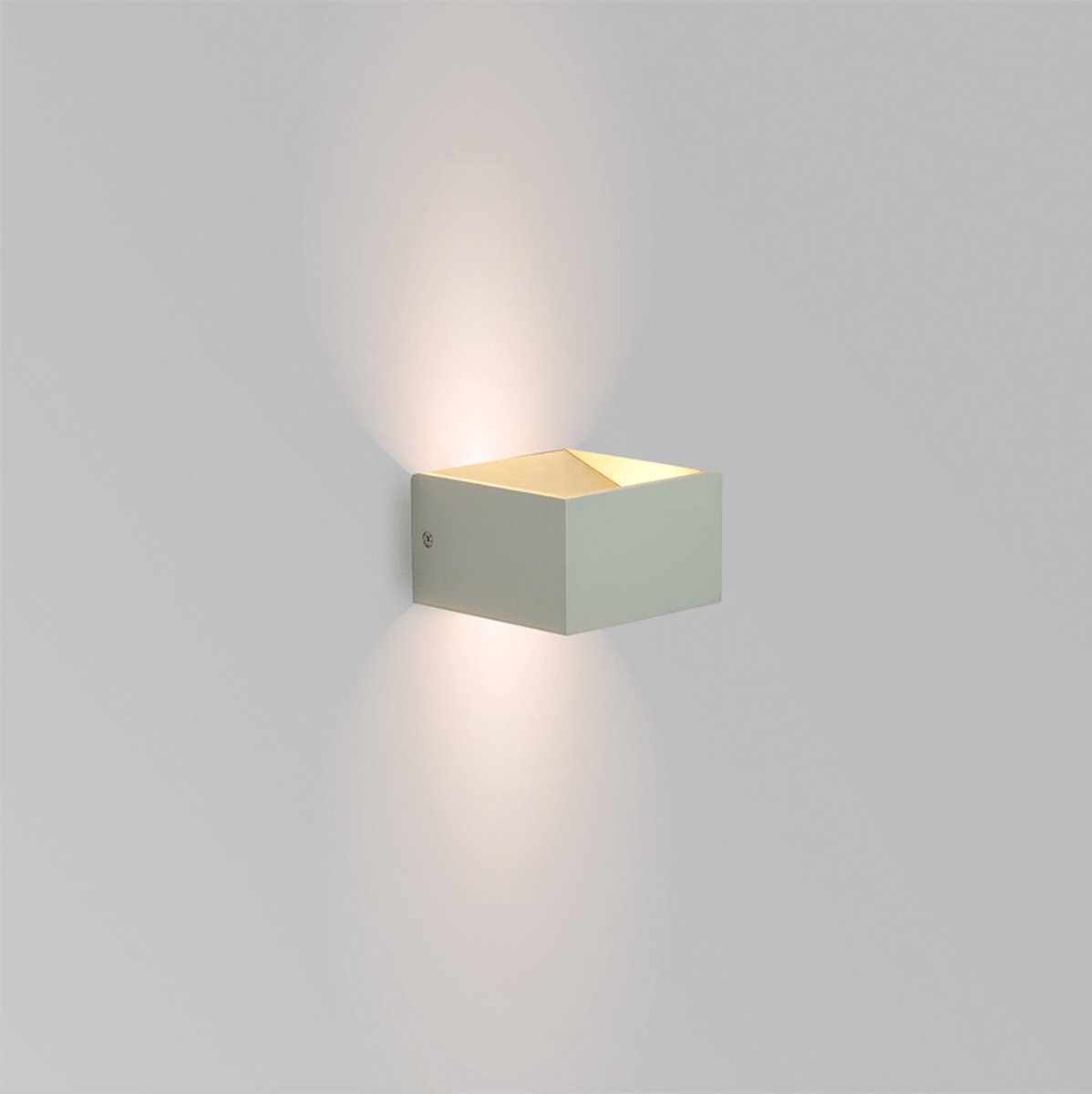 LED vierkante Wandlamp | Wit | Dimbaar | IP20 | 6W | 3000K - Warm wit