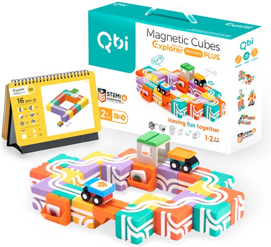 QBI blokkenset magnetic cubes collection explorer preschool plus