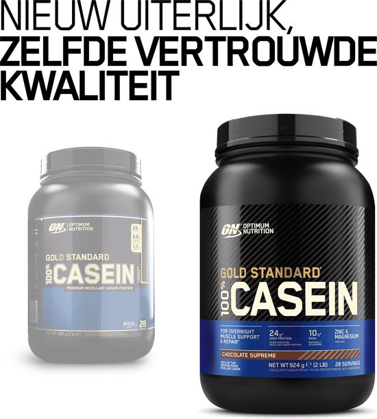 Optimum Nutrition Gold Standard 100% Casein Time Release Proteine - Chocolate Supreme - Caseïne Eiwitpoeder - 924 gram (28 servings) van Optimum Nutrition Gold — afbeelding 4