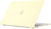 Mobigear Laptophoes geschikt voor Apple MacBook Pro 16 Inch (2021-2024) Hoes Hardshell Laptopcover MacBook Case | Mobigear Cream Matte - Geel - Model A2485 / A2780 / A2991