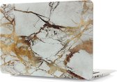 Mobigear Laptophoes geschikt voor Apple MacBook 12 Inch (2015-2017) Hoes Hardshell Laptopcover MacBook Case | Mobigear Marble - Bruin - Model