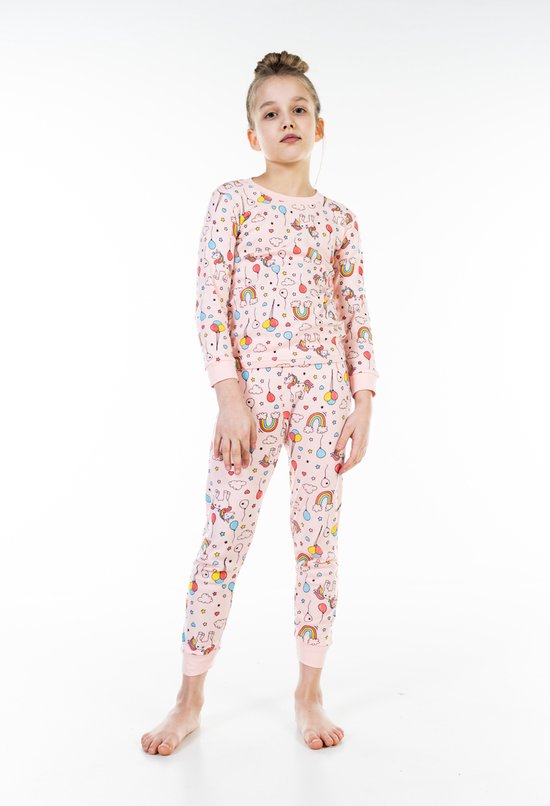Regenboog Pyjama voor kinderen - Roze - 100% Katoen - Super Comfortabel |  bol.com