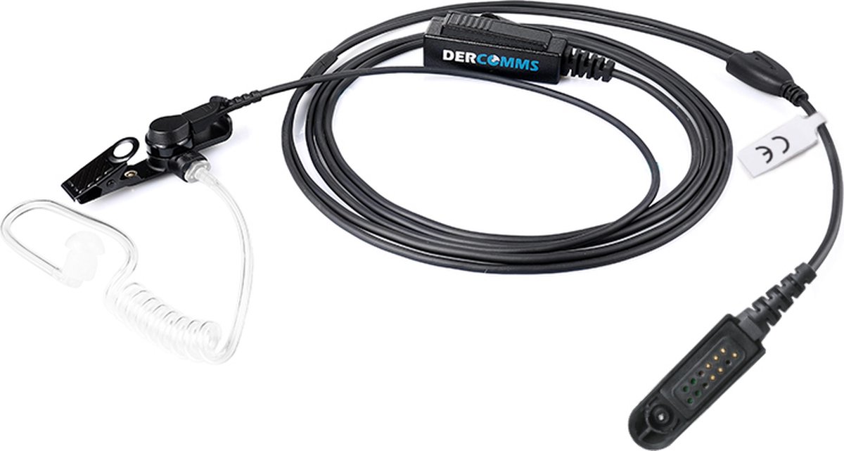 DerComms® Heavy duty portofoon headset voor Motorola GP serie portofoon GP340 MTP700