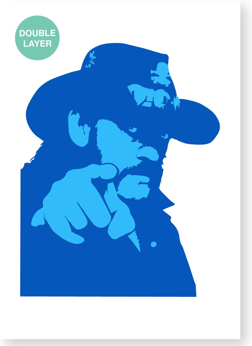 Lemmy Motörhead sjabloon - 2 lagen Kunststof A3 stencil - Kindvriendelijk sjabloon geschikt voor graffiti, airbrush, schilderen, muren, meubilair, taarten en andere doeleinden