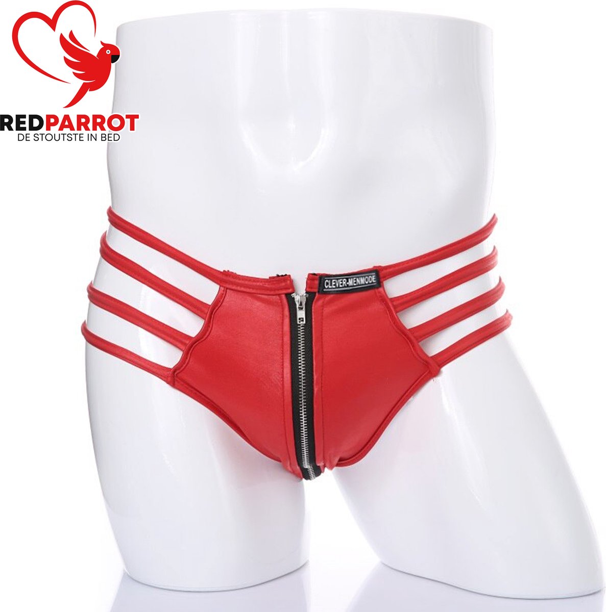 Erotische onderbroek met rits | Leren onderbroek | Ondergoed | Boxershort | Leer | Lingerie voor mannen | SM broekje | BDSM | Zeer hoge kwaliteit