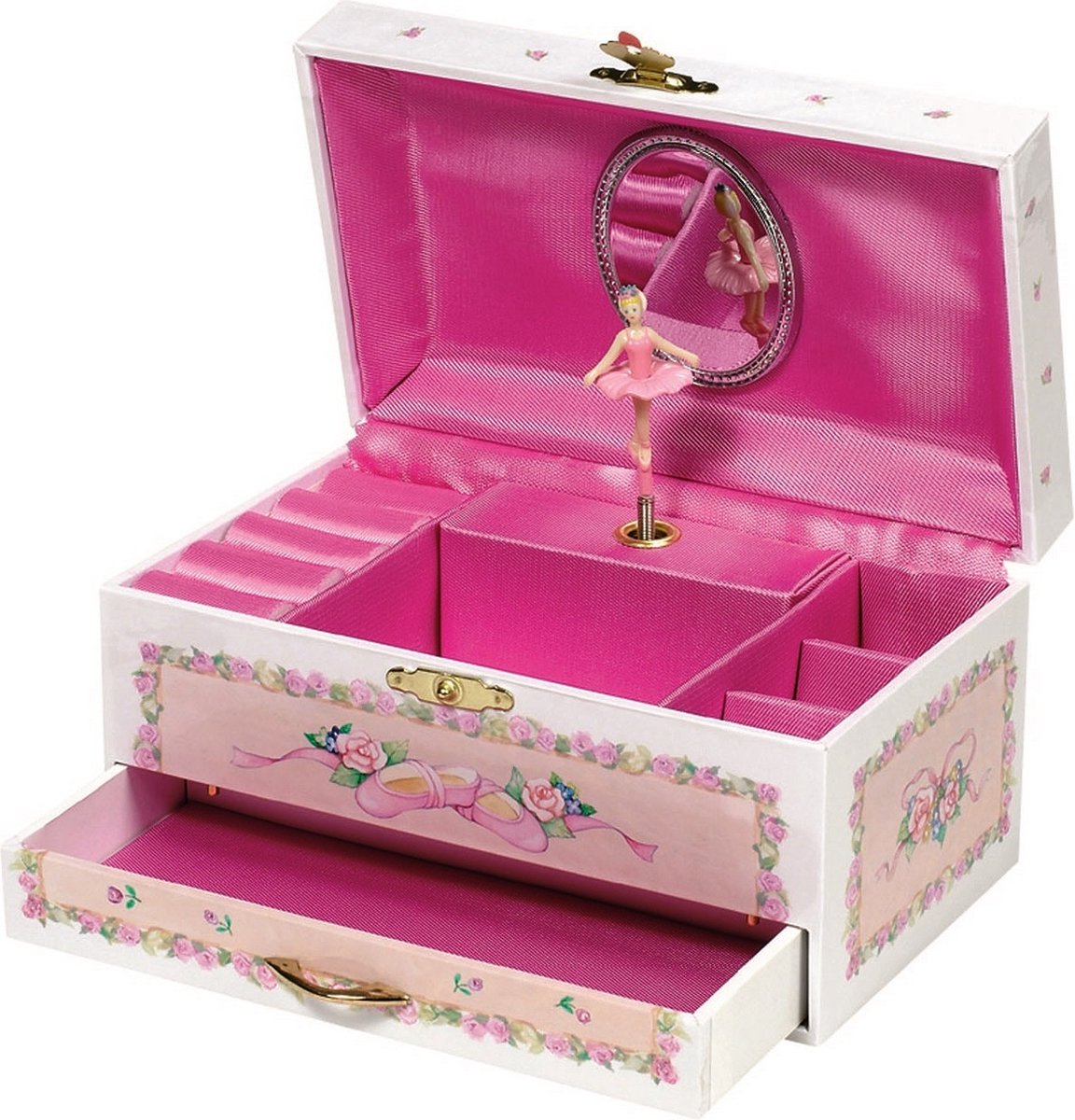 Sieradendoos met muziek en Dansende Ballerina – Muziekdoosje – Kleur Roze