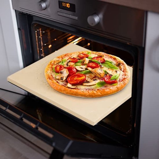 Pizza steen - steen voor pizza pizza bakken - premium kwaliteit – oven barbecue –... | bol.com