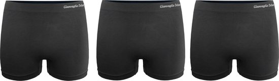 Gianvaglia - Boxershorts - Dames - Naadloos - microfiber en elastisch - set van 3 stuks zwart - XL/XXXL