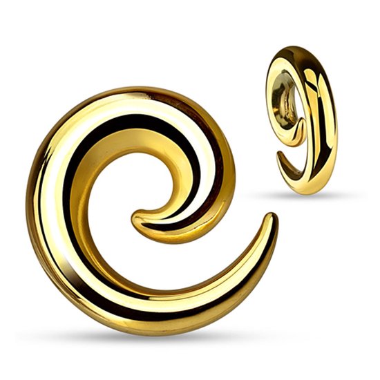 Foto: 3 mm taper spiraal gold plated