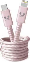 Fresh 'n Rebel - Usb c naar Apple Lightning kabel - 2 meter hoge kwaliteit kabel - Smokey Pink
