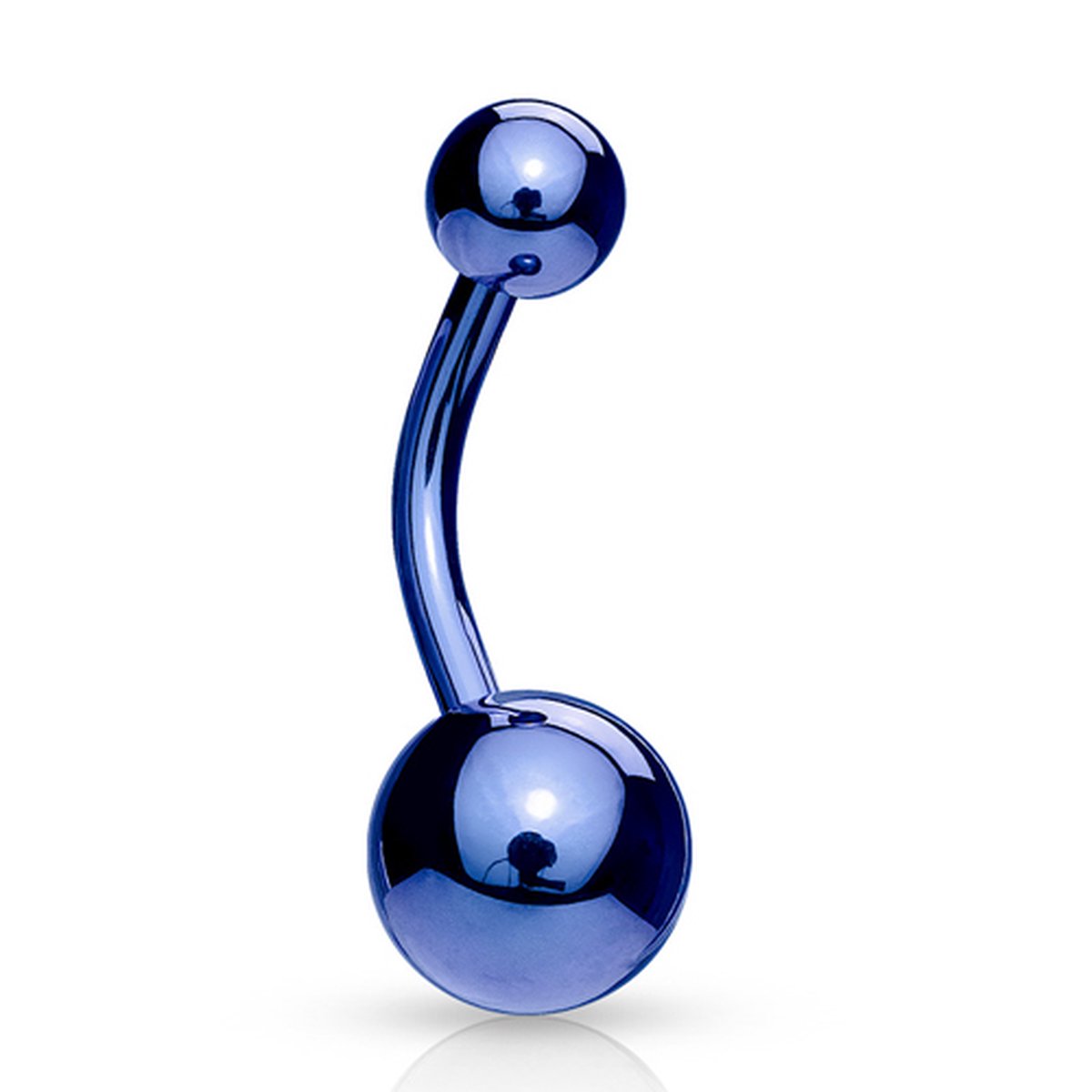 Piercing titanium basis - blauw - LMPiercings