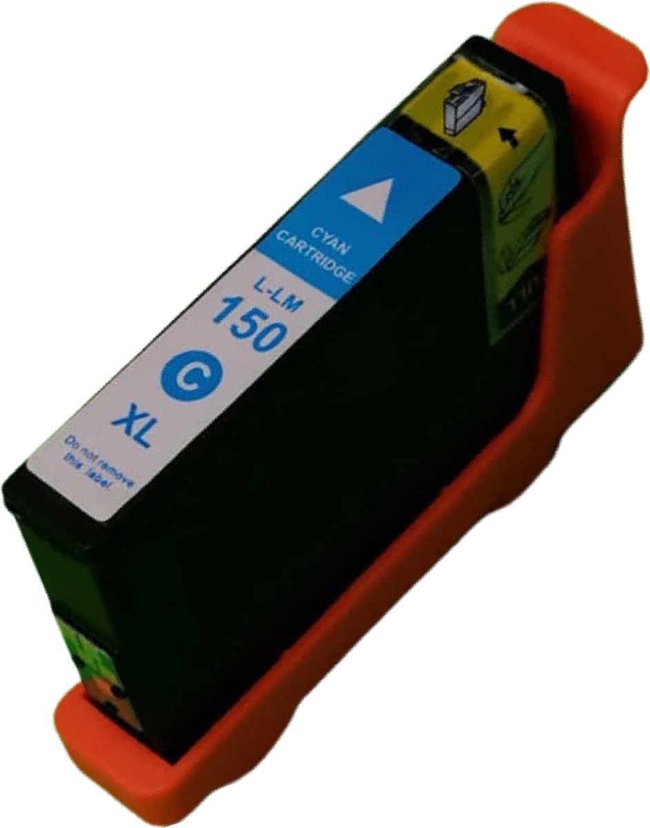 Inktplace Huismerk 150XL Inkt cartridge Cyan / Blauw geschikt voor Lexmark