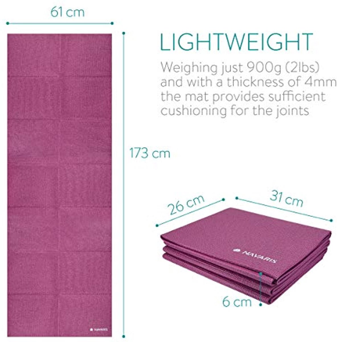 Comfortabele en slipvaste yogamat voor beginners 5 mm bruin