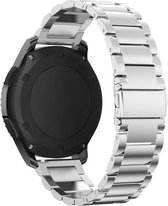 Strap-it Smartwatch bandje 20mm - Titanium horlogeband geschikt voor Samsung Galaxy Watch 42mm / Watch Active & Active2 40 & 44mm / Galaxy Watch 3 41mm / Gear Sport - Amazfit Bip / GTS - Polar Ignite / Unite / Pacer - zilver