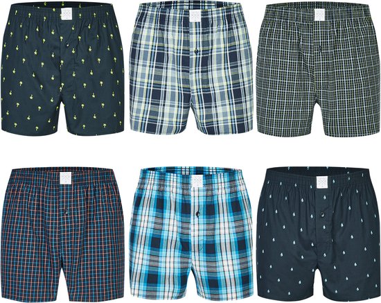 MG 1 Wijde Boxershorts Heren Multipack Assorti Mix D815 Maat XXL Losse boxershort. bol