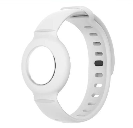 Consumerce® Premium Siliconen Armband geschikt voor Apple AirTag voor Kinderen Wit