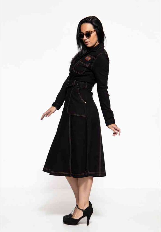 Queen Kerosin WORKWEAR KLEID MIT STICKEREI AUF DEM RÜCKEN »MOTOR QUEEN SERVICE« – MoFa Lounge Queen Kerosin WORKWEAR KLEID MIT STICKEREI AUF DEM RÜCKEN »MOTOR QUEEN SERVICE« – MoFa Lounge