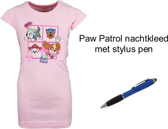 Paw Patrol - Nickelodeon - Nachthemd - Slaapkleed. Maat 104 cm / 4 jaar + EXTRA 1 Stylus Pen.