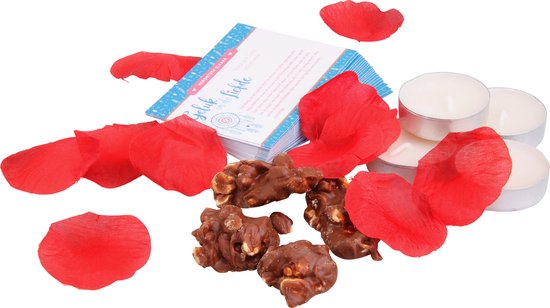 Thumbnail van een extra afbeelding van het spel Het Gelukshuis - Geluk in de Liefde - liefdes spel - liefdes cadeau - inclusief 21 dagen tease en please - rozenblaadjes, chocola en kaarsjes, voor echte verbinding - mooiste cadeau voor jullie liefde