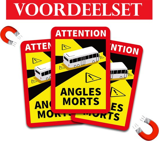 Angle mort - Attention Angles Morts Plaque aimantée Camion - Dr