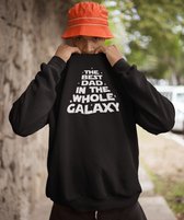 Vaderdag Trui Best Dad Of The Galaxy | Kleur Zwart | Maat 2XL | Vaderdag Kados / Cadeautjes