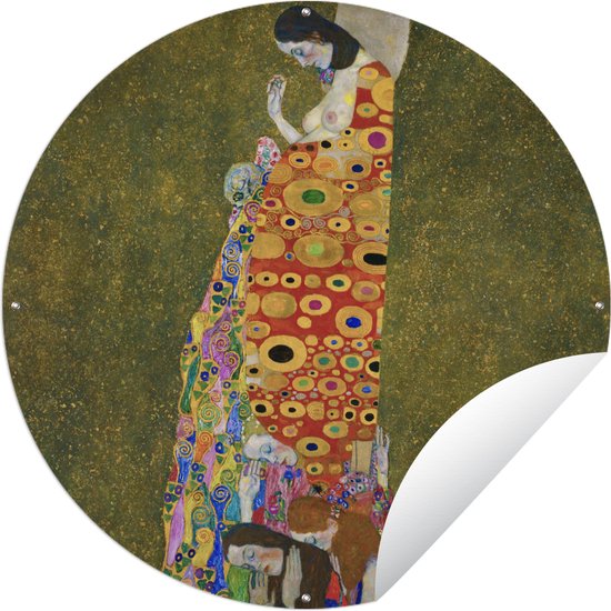 Garden Circle Hope II - Gustav Klimt - 90x90 cm - Affiche de Jardin Ronde - Extérieur