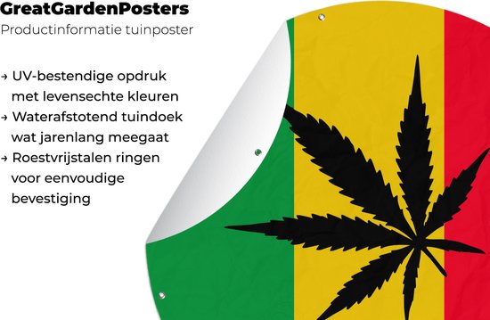 Cercle de jardin - un drapeau reggae - 60x60 cm - Affiche jardin | bol.com