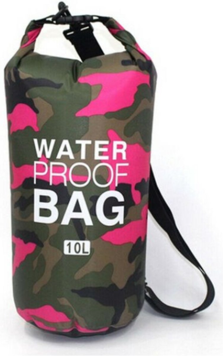 Drybag | Waterproof PVC tas | roze 10L | Waterdichte zak | Tas voor op het water | Waterproof Kanotas/zeiltas/boottas