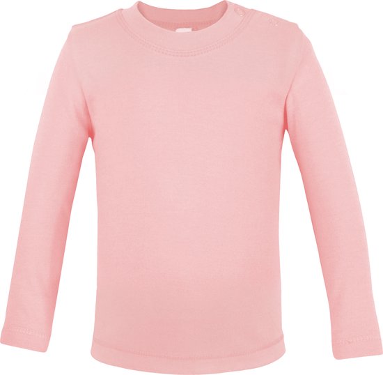 Link Kids Wear baby T-shirt met lange mouw - Baby roze - Maat 86-92