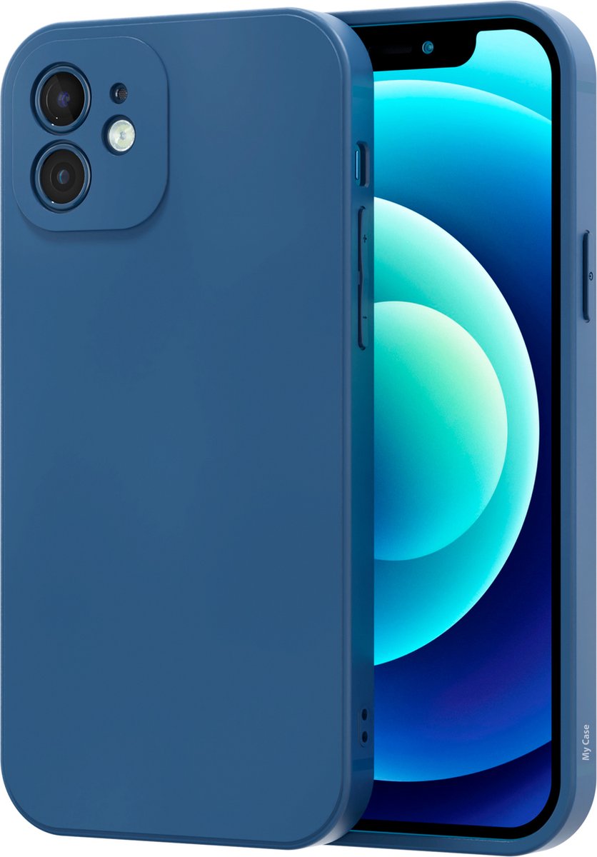 My Case iPhone 12 mini hoesje blauw case siliconen hoes cover hoesjes blue