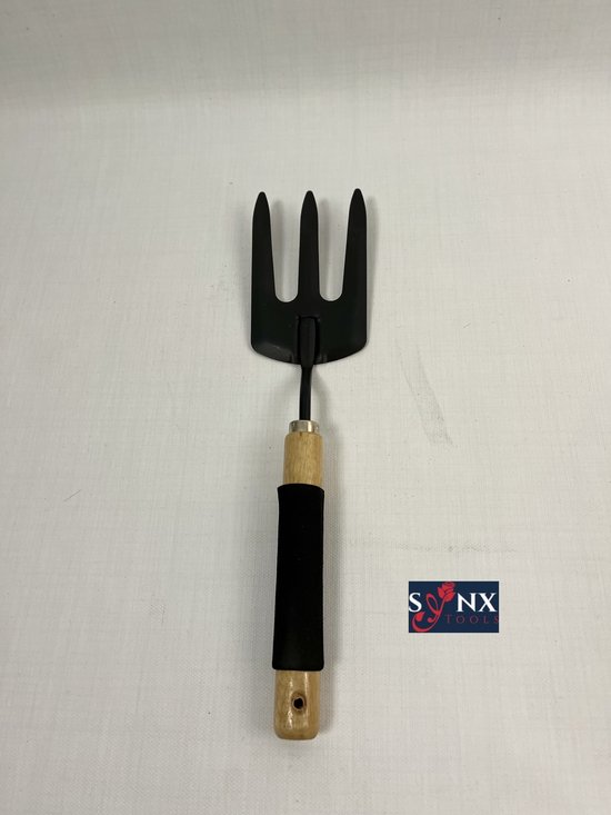 Synx Tools Tuinvork Mini Spitvork Metaal 36 cm - hark - Mini tuingereedschap - Onkruidverwijderaar - Handgereedschap - Moestuin benodigheden van Synx Tools — afbeelding 4