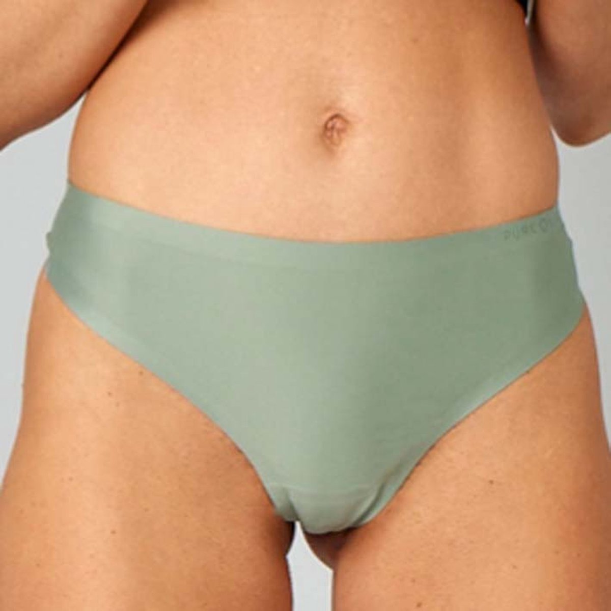 Pure Lime - String - Duo pack - Groen/Zwart  – hardloopondergoed – sportonderbroek – dames – maat M
