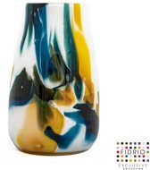 Design Vaas Verona - Fidrio COLORI - glas, mondgeblazen bloemenvaas - diameter 9 cm hoogte 25 cm