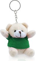 Teddybeer sleutelhanger groen