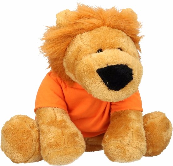 Pluche Holland leeuw knuffel 30 cm met oranje shirt | bol.com