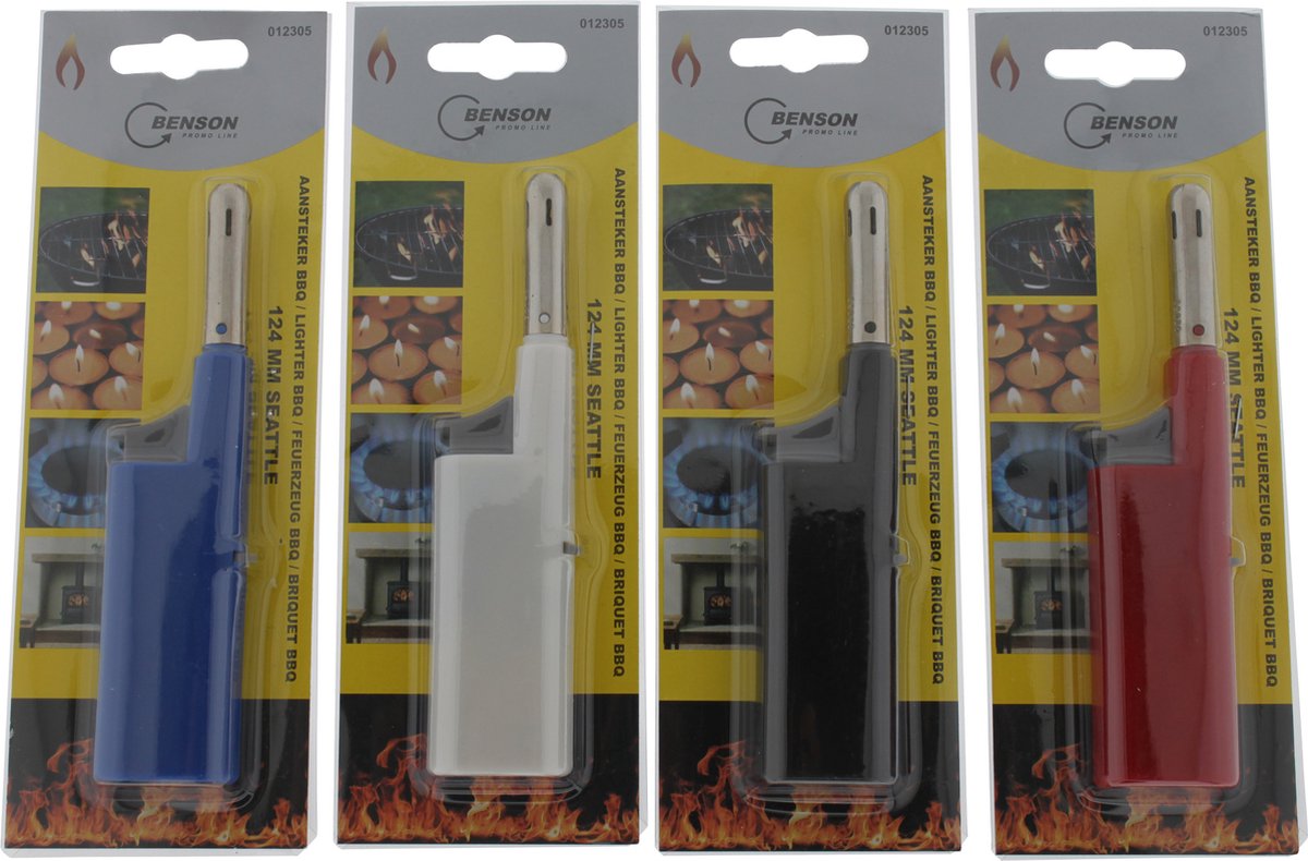 Goedkoopste 3x stuks gas/bbq/keuken/kaarsen aanstekers van 12 cm