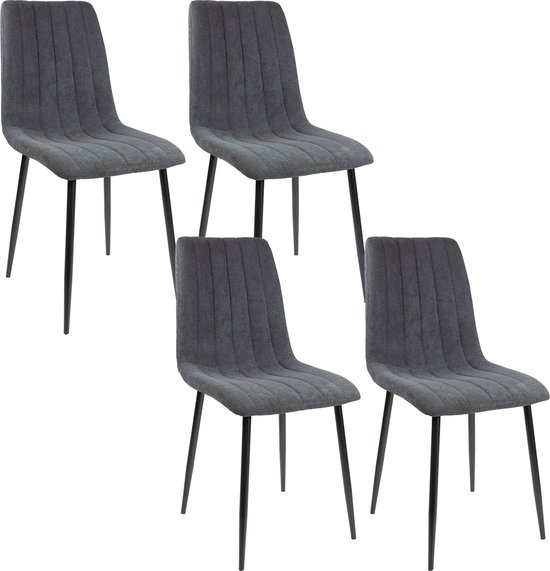 Chaises de salle à manger Albatros Garda 2 ou 4 pièces, différentes couleurs - Chaise rembourrée confortable, moderne et élégante - Chaise de cuisine élégante, chaise de salle à manger ou chaise de table à manger au look rétro