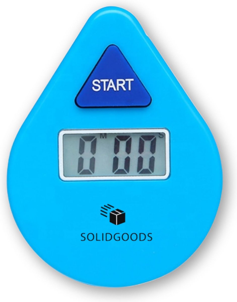 SolidGoods - Douchetimer - Douchetimer 5 minuten - Douchewekker - Douche timer - Douche klok - Blauw