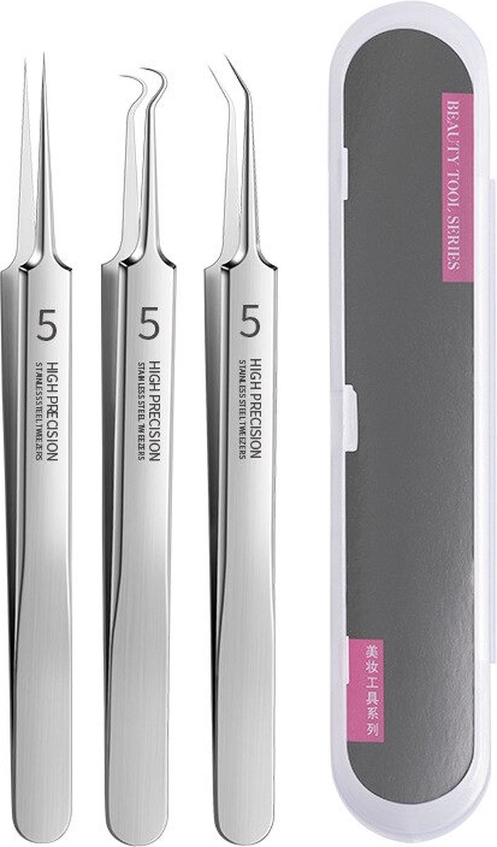 Goedkoopste WiseGoods Premium Mee Eter Verwijderaar Set - Blackhead Remover - Comedonenlepel - Mee Eters Verwijderen - Pincet - Verzorging