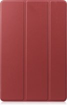 Hoesje - Geschikt voor Samsung Galaxy Tab S8 Plus - Dun & Stevig - Trifold Bookcase - Hard Cover - Hardcover Book Case - Tablet Hoes - Donkerrood