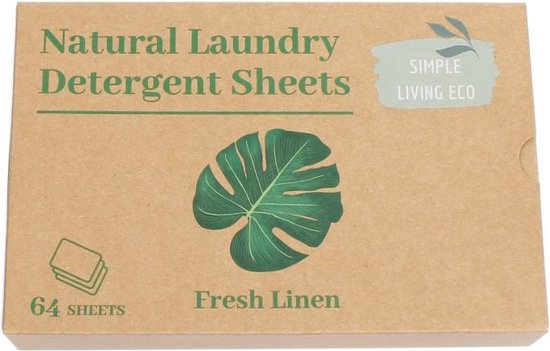 Simple Living Eco - Wasstrips - Detergent Sheets - Fresh Linen - 64 wasbeurten