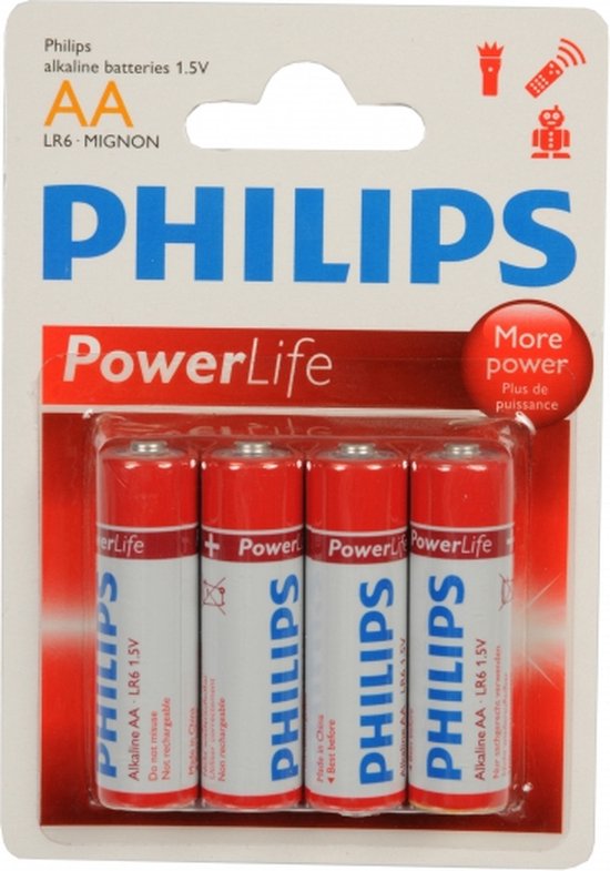 16x Philips AA V - LR6 - alkaline batterijen | bol.com