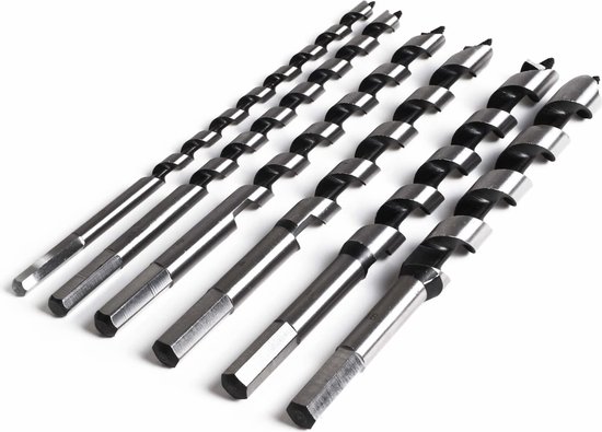 Benson Slangenboor set - 6 delig - Precisie-gefreesd - 8 t/m 18 mm - Koolstofstaal - 230 mm